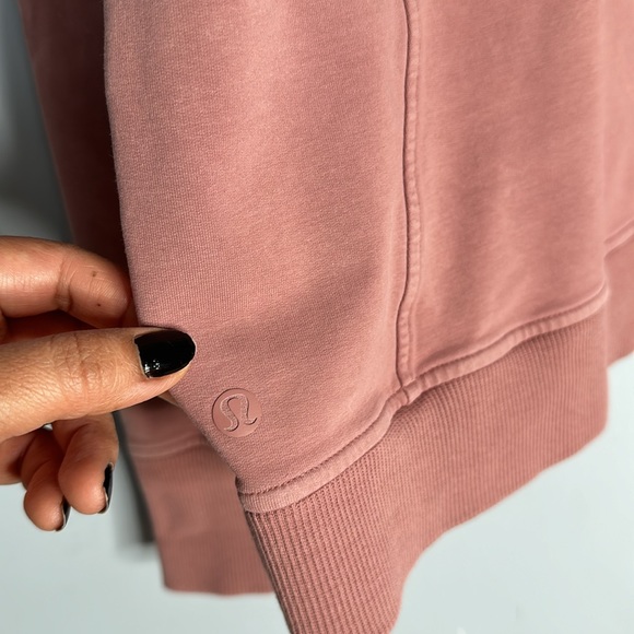 Lululemon Scuba Pullover Hoodie Mauve Washed Quicksand Size 10 - Picture 7 of 9